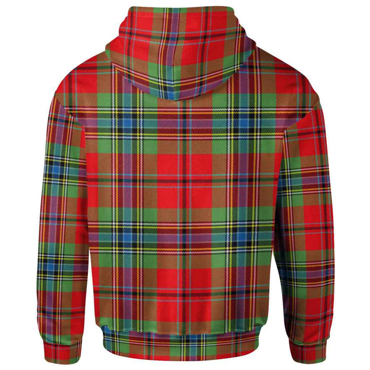 Scottish MacLean of Duart Modern Clan Tartan Hoodie Back Side Tartan Plaid