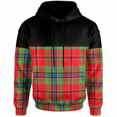 Scottish MacLean of Duart Modern Clan Tartan Hoodie - Horizontal Style Front Side Tartan Plaid