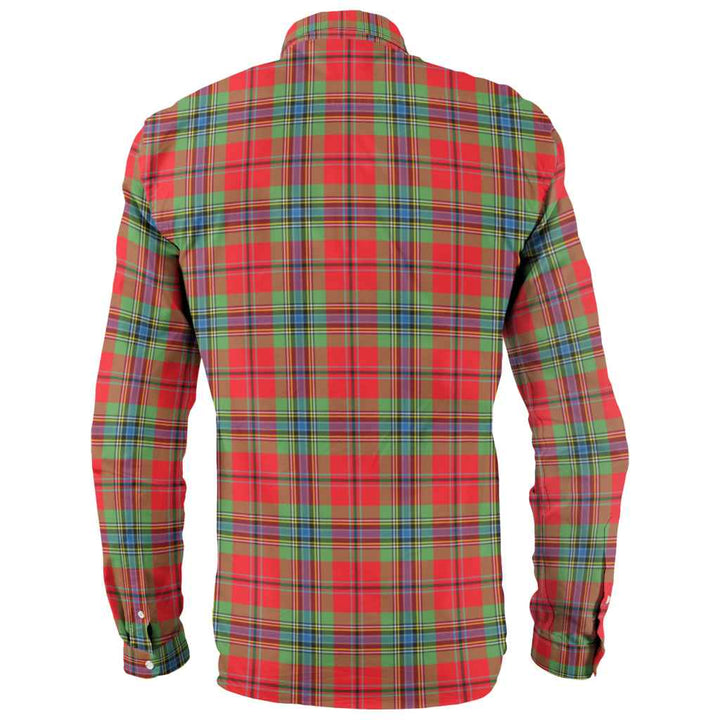 Scottish MacLean of Duart Modern Clan Tartan Long Sleeve Shirt Back Side Tartan Plaid