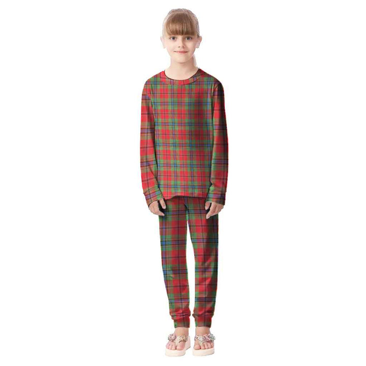 Scottish MacLean of Duart Modern Clan Tartan Pajama Set Kid Front Side Tartan Plaid