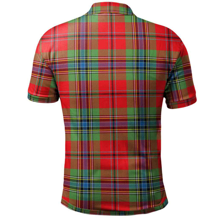 Scottish MacLean of Duart Modern Clan Tartan Polo Shirt Back Side Tartan Plaid