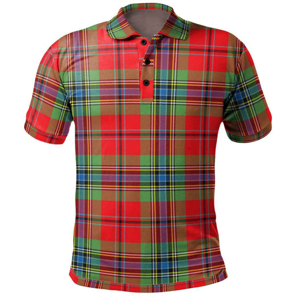 Scottish MacLean of Duart Modern Clan Tartan Polo Shirt Front Side Tartan Plaid