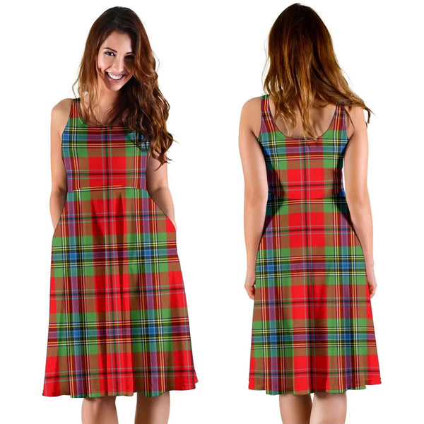 Scottish MacLean of Duart Modern Clan Tartan Women Midi Dress