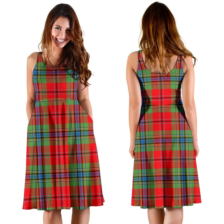 Scottish MacLean of Duart Modern Clan Tartan Women Midi Dress