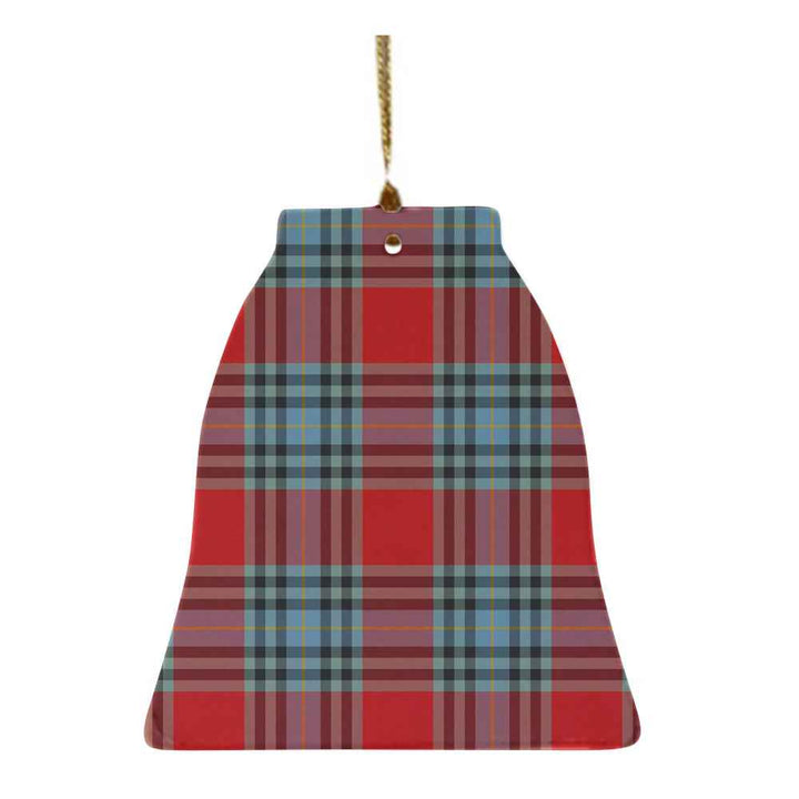 Scottish MacLeay Clan Tartan Ceramic Ornament Bell Shape Tartan Plaid