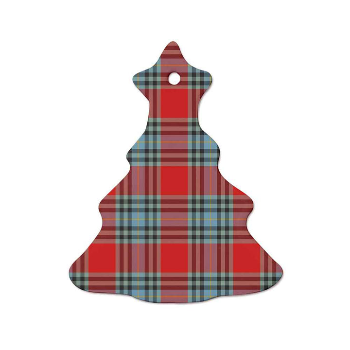 Scottish MacLeay Clan Tartan Ceramic Ornament  Tree Shape Tartan Plaid