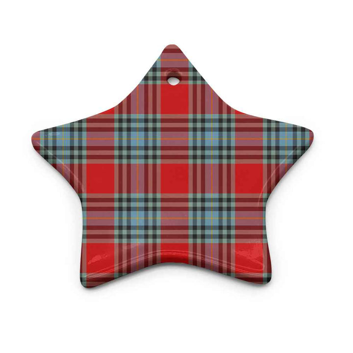 Scottish MacLeay Clan Tartan Ceramic Ornament Star Shape Tartan Plaid
