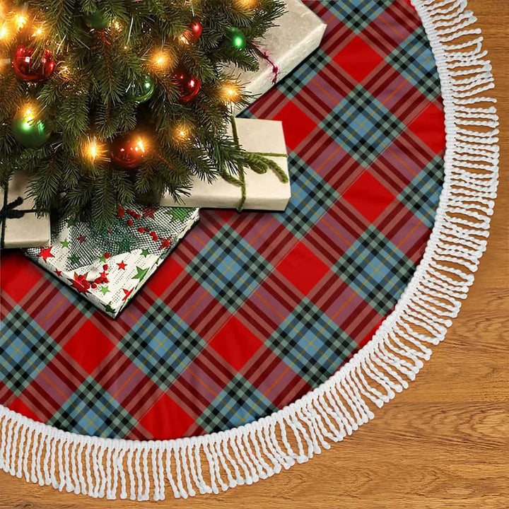 Scottish MacLeay Clan Tartan Christmas Tree Skirt Tassels 2 Tartan Plaid