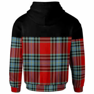 Scottish MacLeay Clan Tartan Hoodie - Horizontal Style Back Side Tartan Plaid