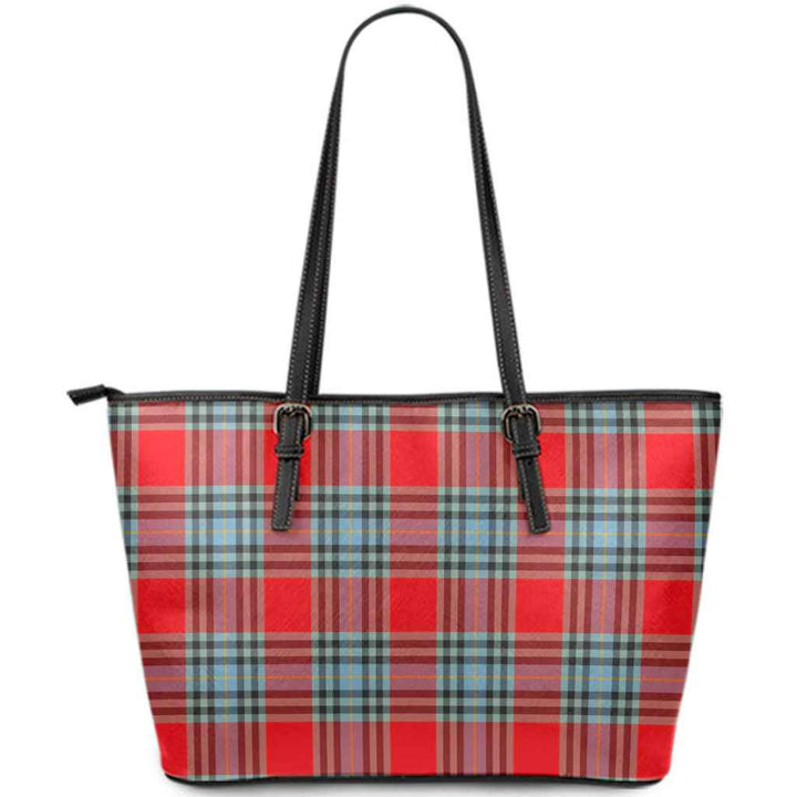Scottish MacLeay Clan Tartan Leather Tote Tartan Plaid