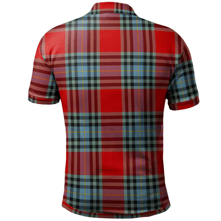 Scottish MacLeay Clan Tartan Polo Shirt Back Side Tartan Plaid