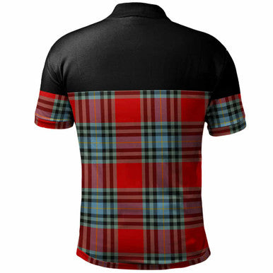 Scottish MacLeay Clan Tartan Polo Shirt - Horizontal Style Back Side Tartan Plaid