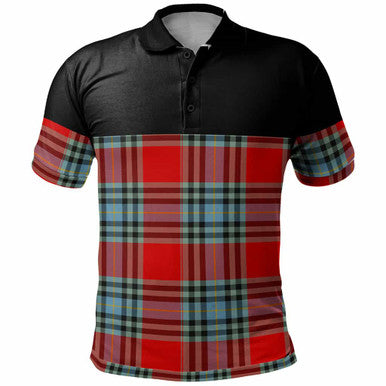 Scottish MacLeay Clan Tartan Polo Shirt - Horizontal Style Front Side Tartan Plaid