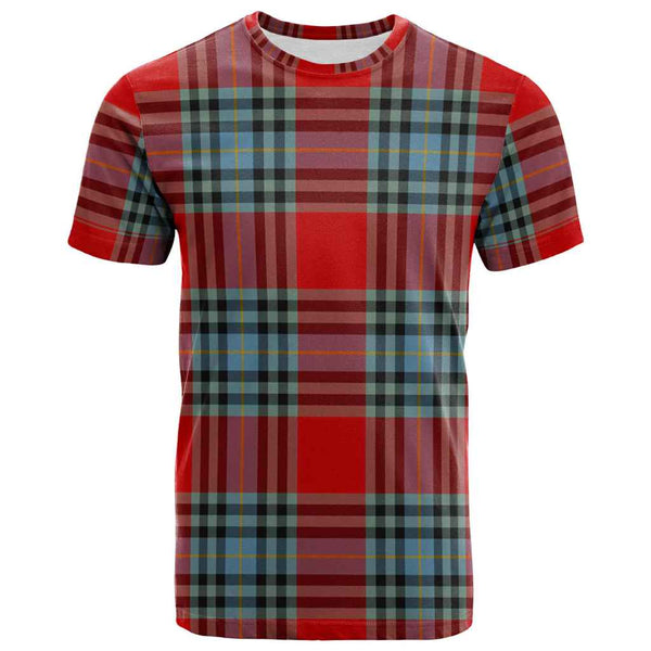 Scottish MacLeay Clan Tartan T-Shirt Front Side Tartan Plaid