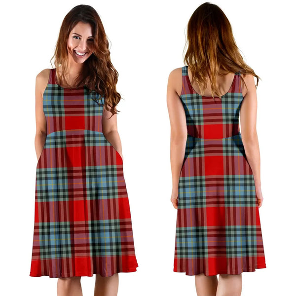 Scottish MacLeay Clan Tartan Women Midi Dress