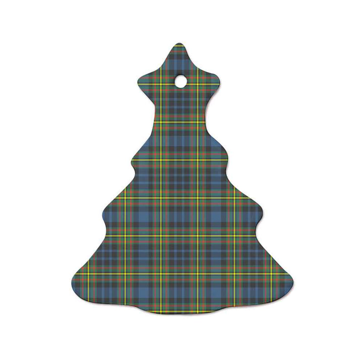 Scottish MacLellan Ancient Clan Tartan Ceramic Ornament  Tree Shape Tartan Plaid
