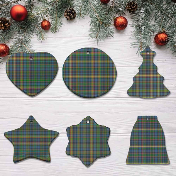 Scottish MacLellan Ancient Clan Tartan Ceramic Ornament All Tartan Plaid