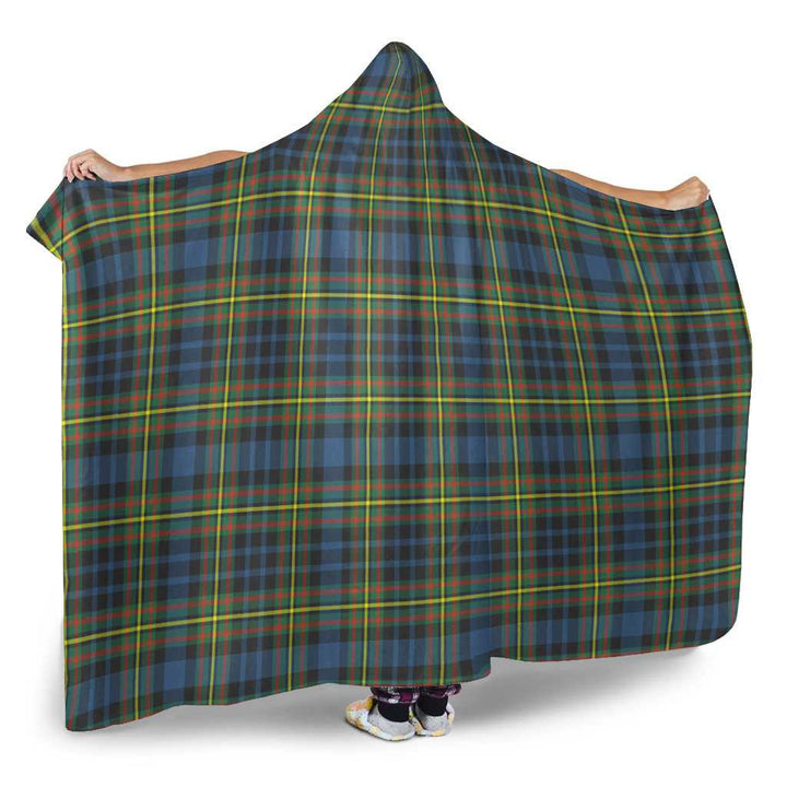 Scottish MacLellan Ancient Clan Tartan Hooded Blanket Tartan Plaid 2