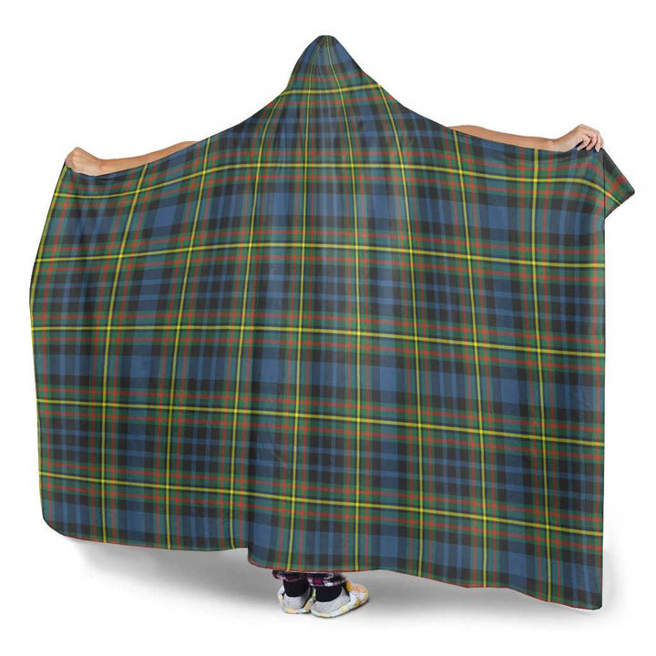 Scottish MacLellan Ancient Clan Tartan Hooded Blanket Tartan Plaid 3