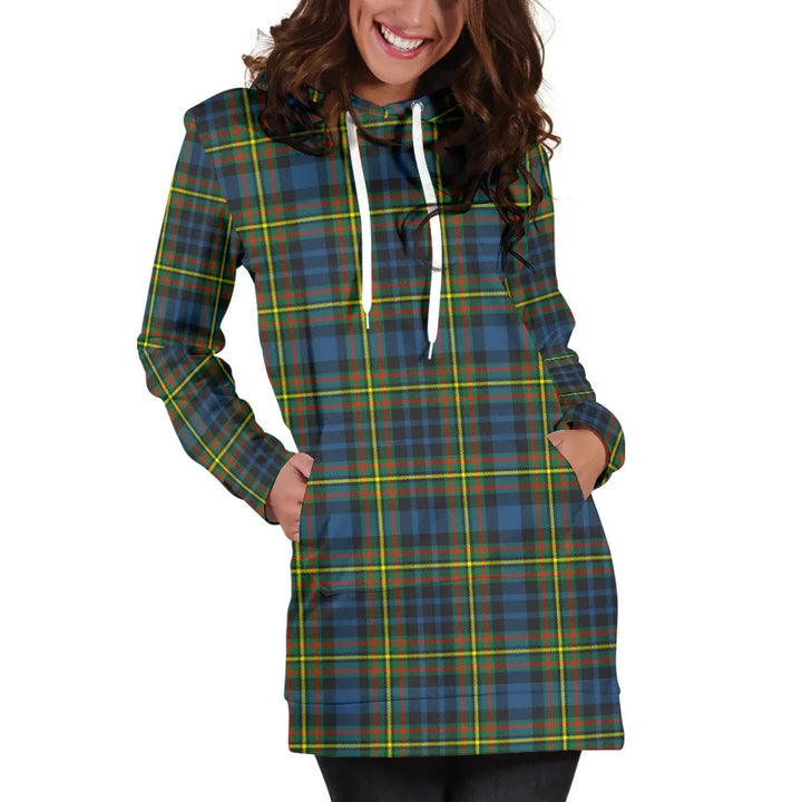 Scottish MacLellan Ancient Clan Tartan Hoodie Dress