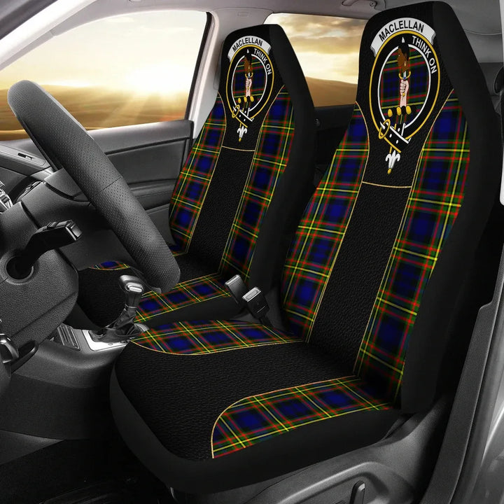 Scottish MacLellan Clan Crest Tartan Car Seat Covers - Special Style 1