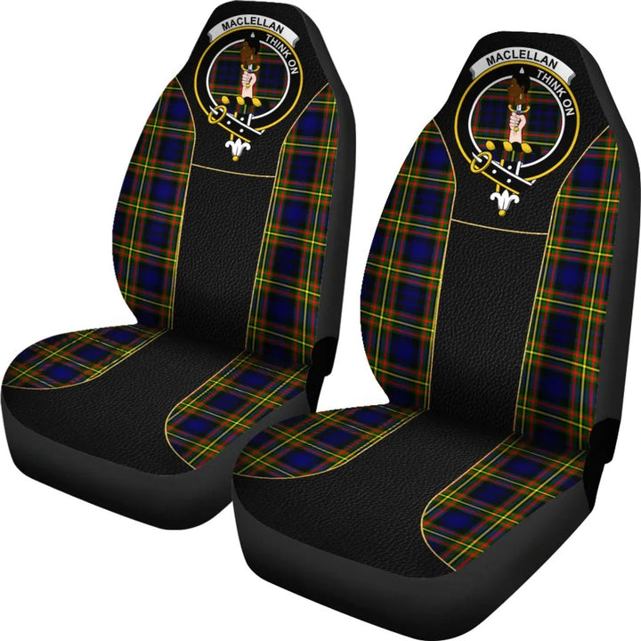 Scottish MacLellan Clan Crest Tartan Car Seat Covers - Special Style 2