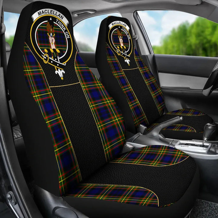Scottish MacLellan Clan Crest Tartan Car Seat Covers - Special Style 3