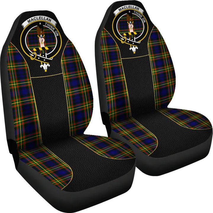 Scottish MacLellan Clan Crest Tartan Car Seat Covers - Special Style 4