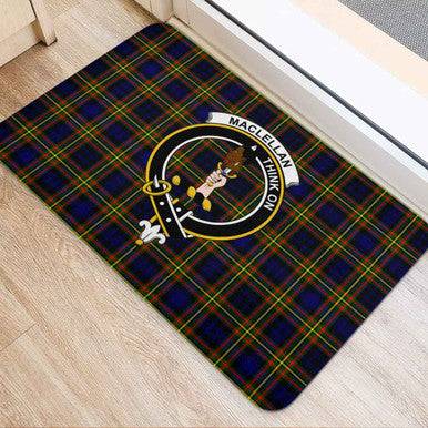 Scottish MacLellan Clan Crest Tartan Door Mat Tartan Plaid 2