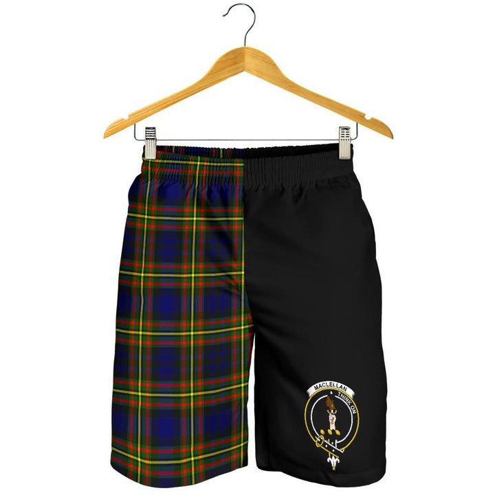 Scottish MacLellan Clan Crest Tartan Half of Me Men's Shorts