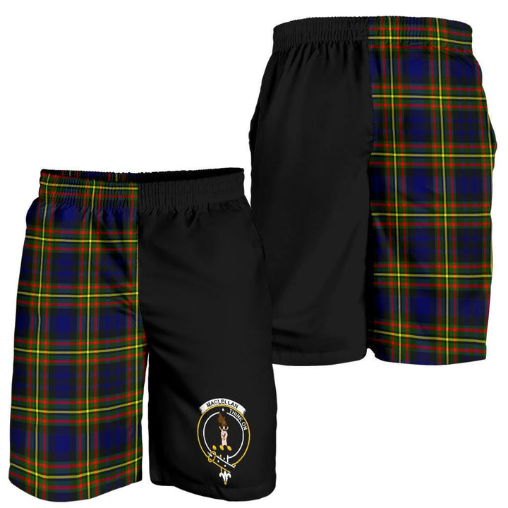 Scottish MacLellan Clan Crest Tartan Half of Me Men's Shorts