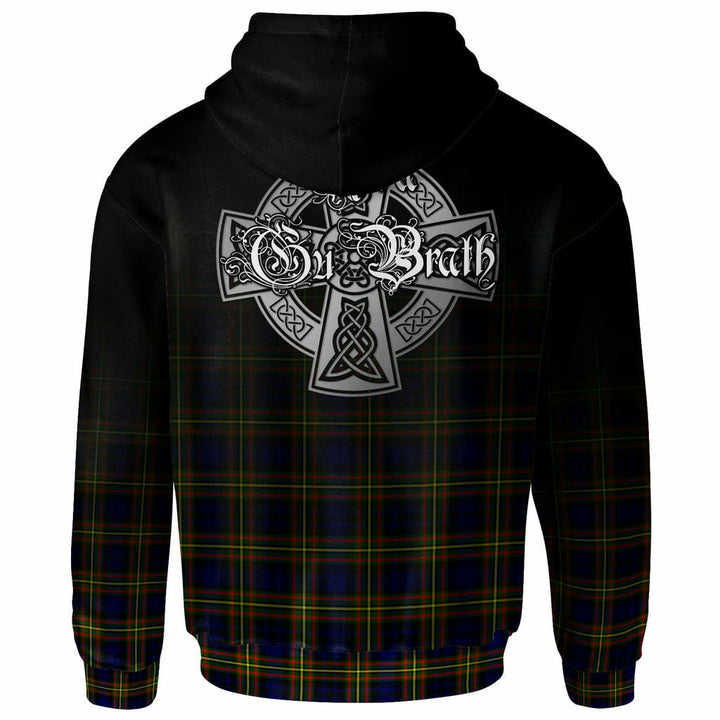 Scottish MacLellan Clan Crest Tartan Hoodie - Alba Gu Brath Family Crest Celtic Inspired Back Side Tartan Plaid