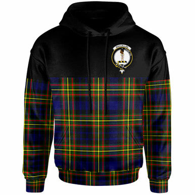 Scottish MacLellan Clan Crest Tartan Hoodie - Horizontal Style Front Side Tartan Plaid