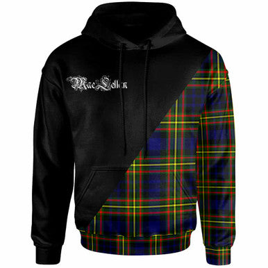 Scottish MacLellan Clan Crest Tartan Hoodie - Military Logo Front Side Tartan Plaid