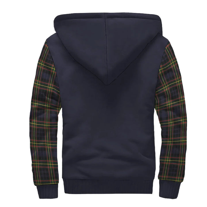 Scottish MacLellan Clan Crest Tartan Plaid Sleeve Sherpa Hoodie