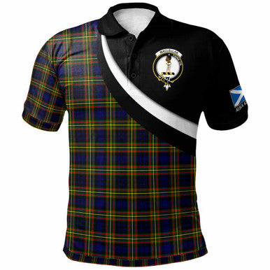 Scottish MacLellan Clan Crest Tartan Polo Shirt - Scotland Forever Style Front Side Tartan Plaid