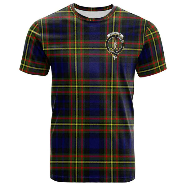 Scottish MacLellan Clan Crest Tartan T-Shirt Front Side Tartan Plaid