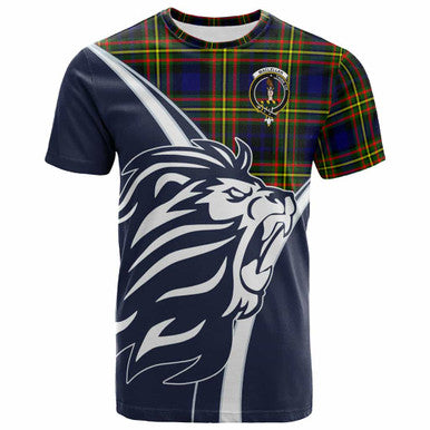 Scottish MacLellan Clan Crest Tartan T-Shirt - Bend Style Front Side Tartan Plaid
