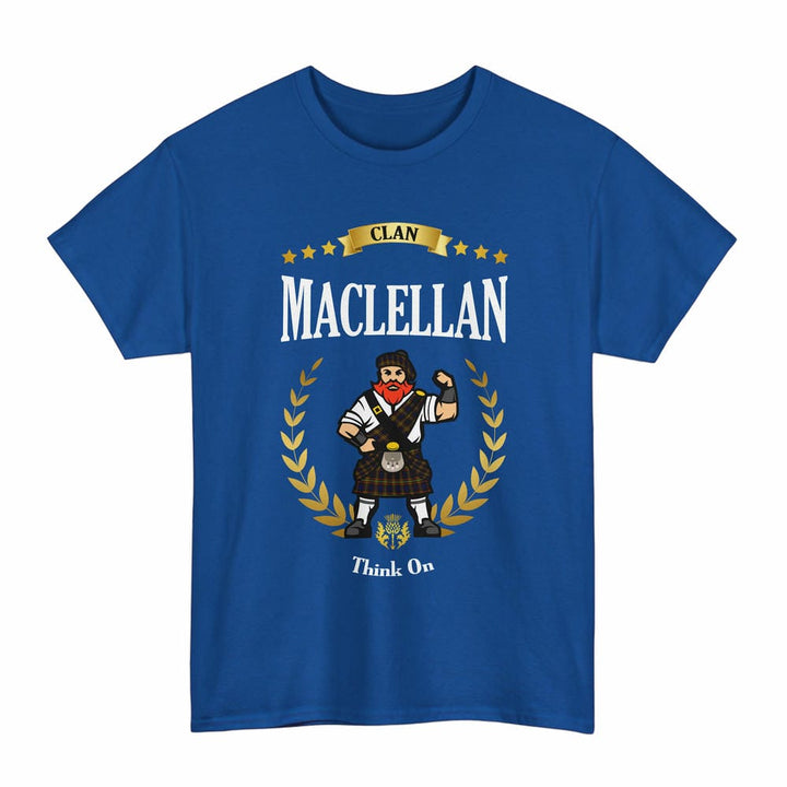 Scottish MacLellan Clan Tartan T-Shirt - Motto Scotsman Tartan Plaid Royal Color