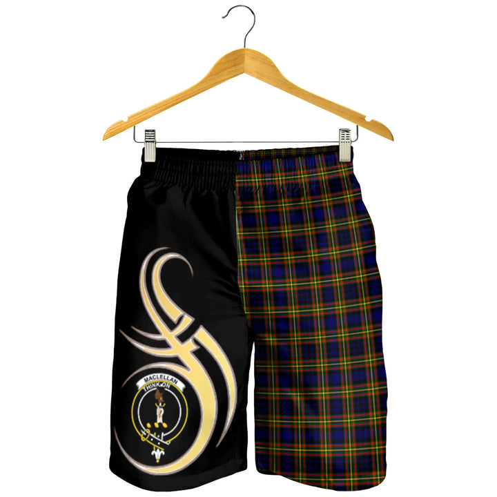Scottish MacLellan Modern Clan Crest Tartan Believe in Me Men's Shorts