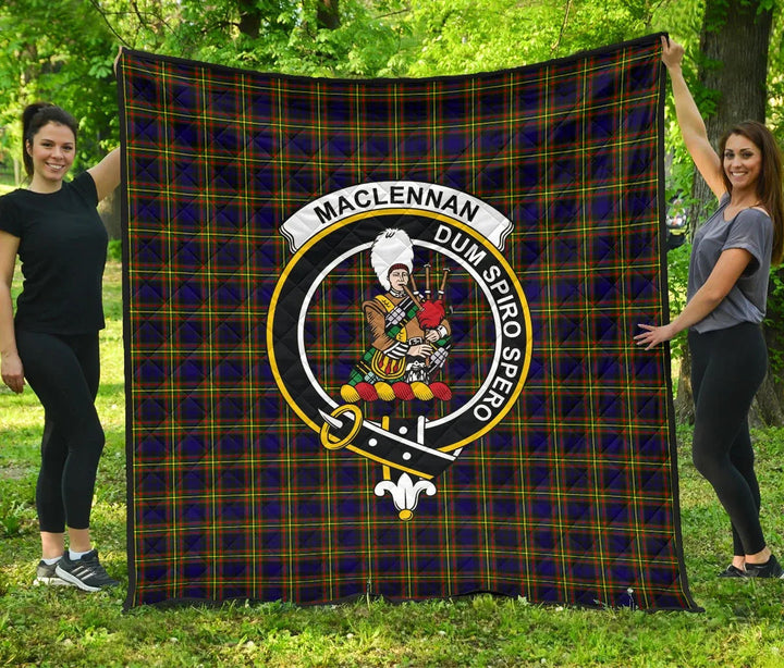Scottish MacLellan Modern Clan Crest Tartan Quilt Tartan Plaid 1