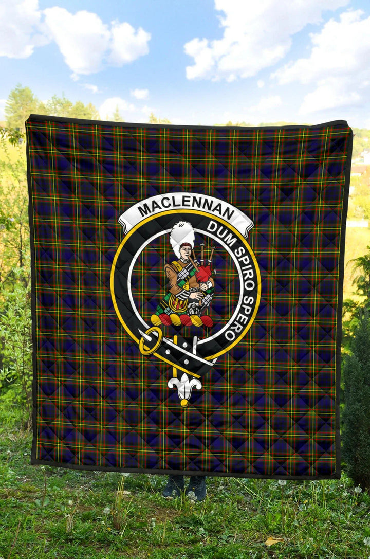 Scottish MacLellan Modern Clan Crest Tartan Quilt Tartan Plaid 2