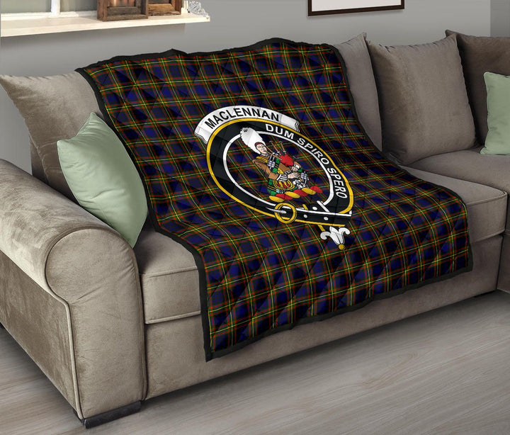 Scottish MacLellan Modern Clan Crest Tartan Quilt Tartan Plaid 8