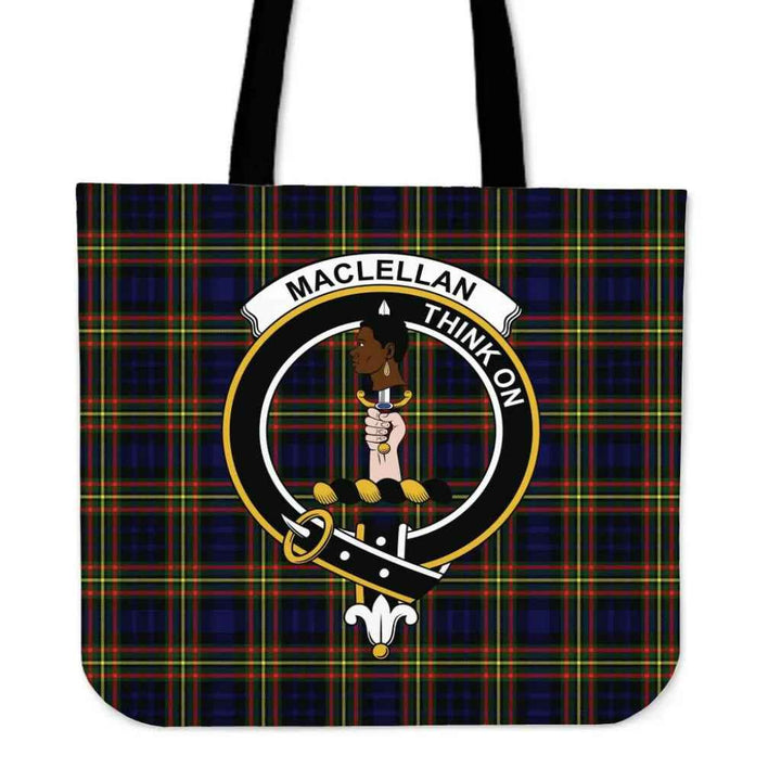 Scottish MacLellan Modern Clan Crest Tartan Tote Bag Tartan Plaid