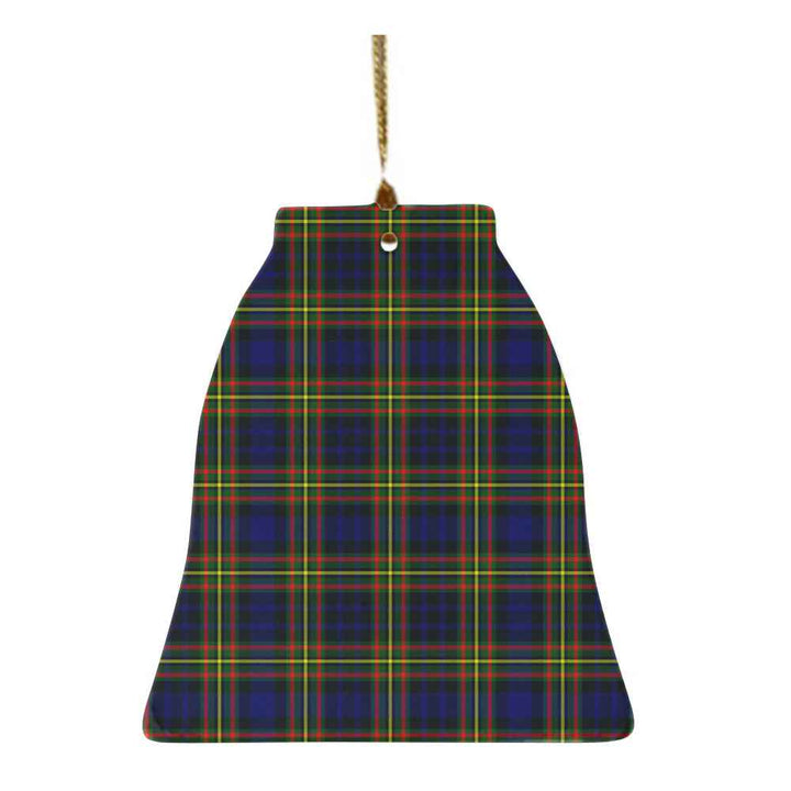 Scottish MacLellan Modern Clan Tartan Ceramic Ornament Bell Shape Tartan Plaid