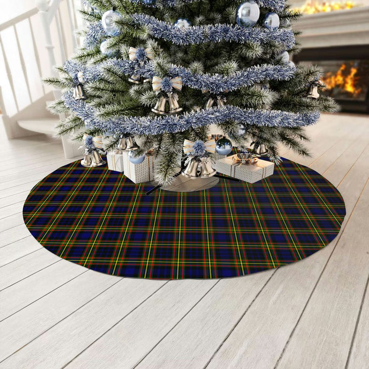 Scottish MacLellan Modern Clan Tartan Christmas Tree Skirt No Tassels 3 Tartan Plaid
