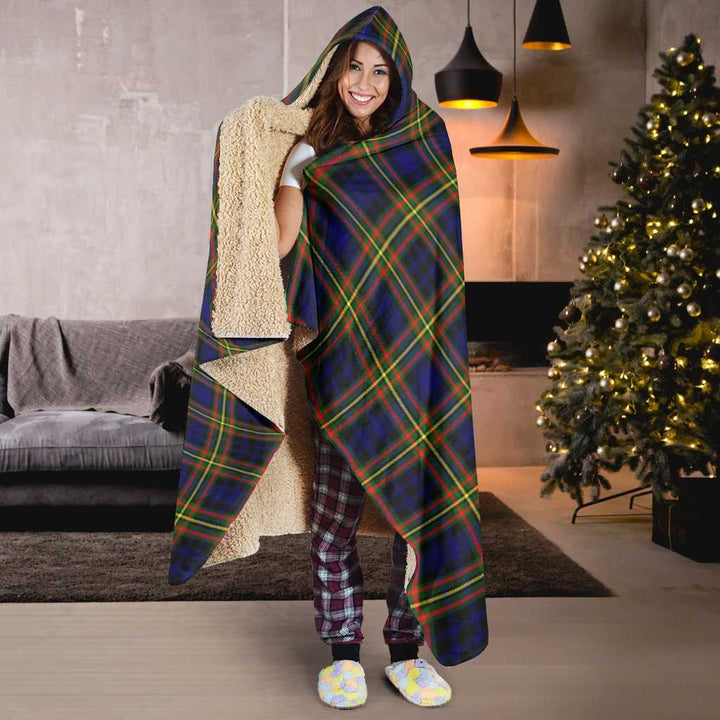 Scottish MacLellan Modern Clan Tartan Hooded Blanket Tartan Plaid 6