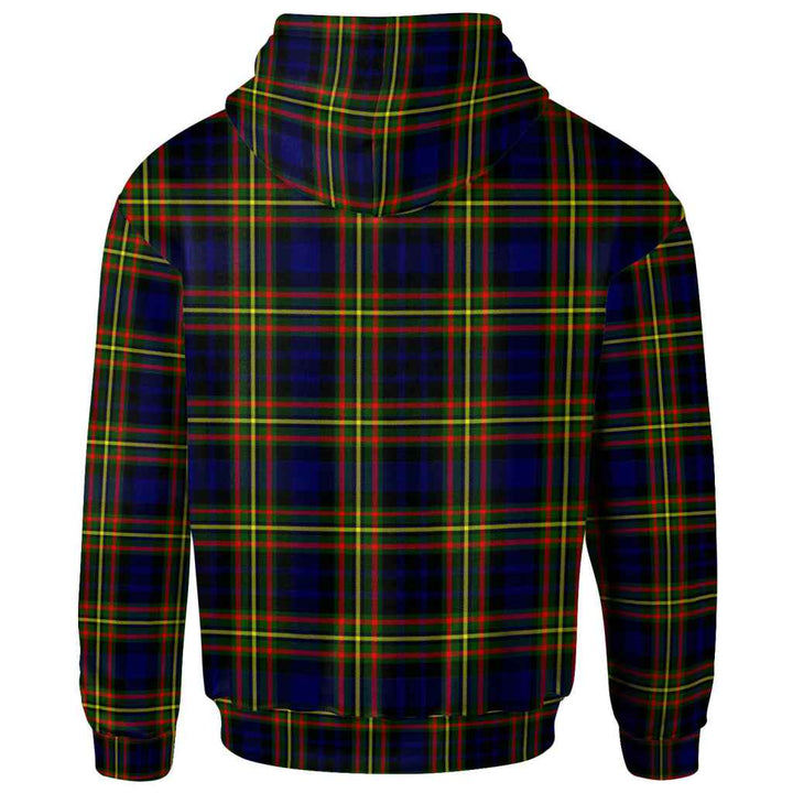 Scottish MacLellan Modern Clan Tartan Hoodie Back Side Tartan Plaid