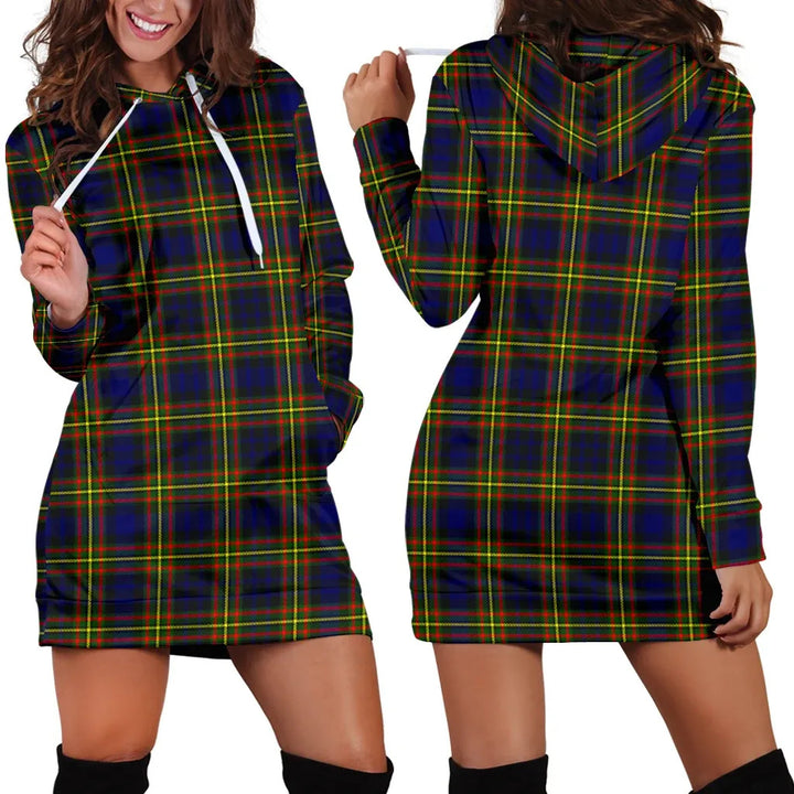 Scottish MacLellan Modern Clan Tartan Hoodie Dress