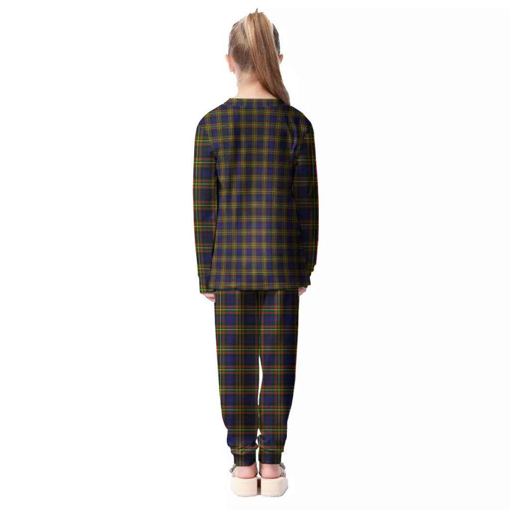 Scottish MacLellan Modern Clan Tartan Pajama Set Kid Back Side Tartan Plaid
